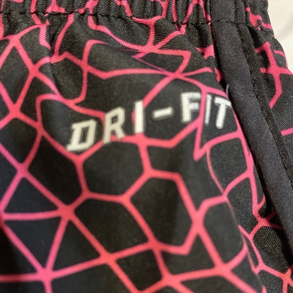 Nike Running Dri-FIT Tempo Shorts Black Orange Gradient Pattern Workout Size M - Picture 11 of 11